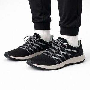 Size 10 Merrell Women’s Mesh Sneakers Black Walking Shoes Athletic Lace Up